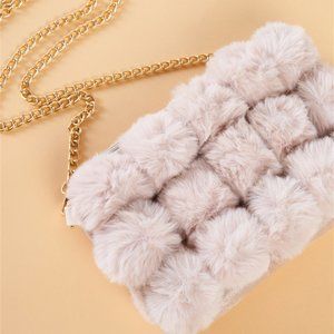 Love You Fur-Ever Beige Crossbody Bag
